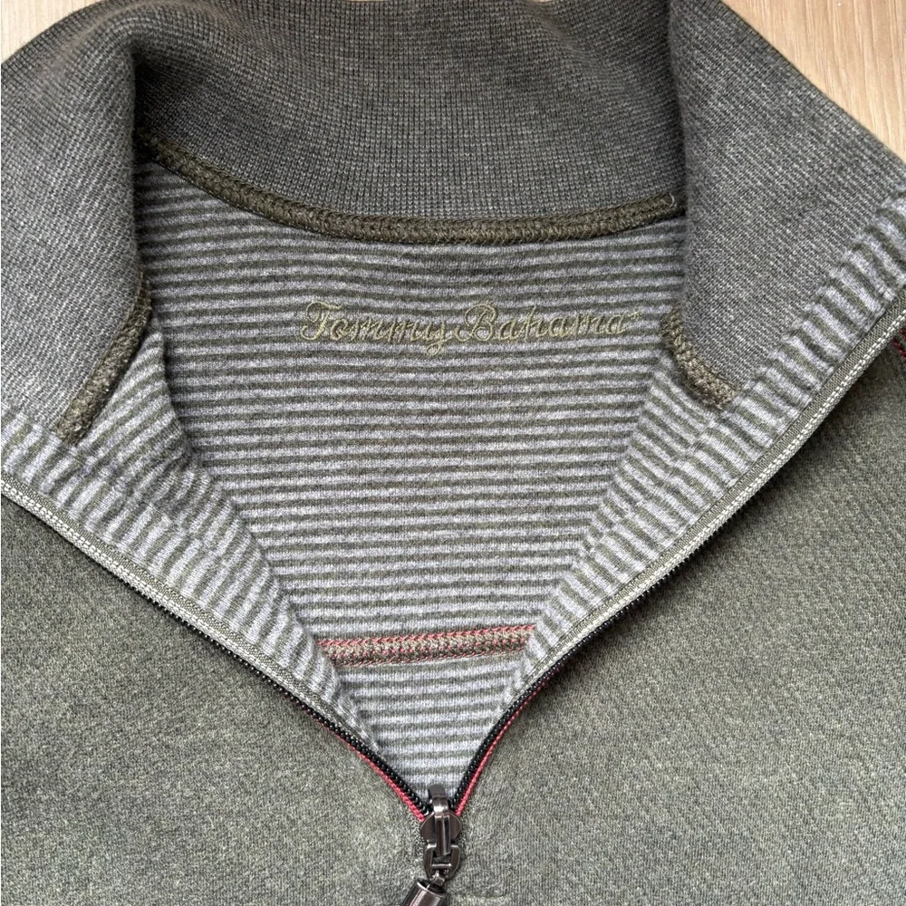 Carhartt Men's Green Pocket Tee with Dark Green Quarter-Zip and Navy Sweater Lot - Picture 5 of 10